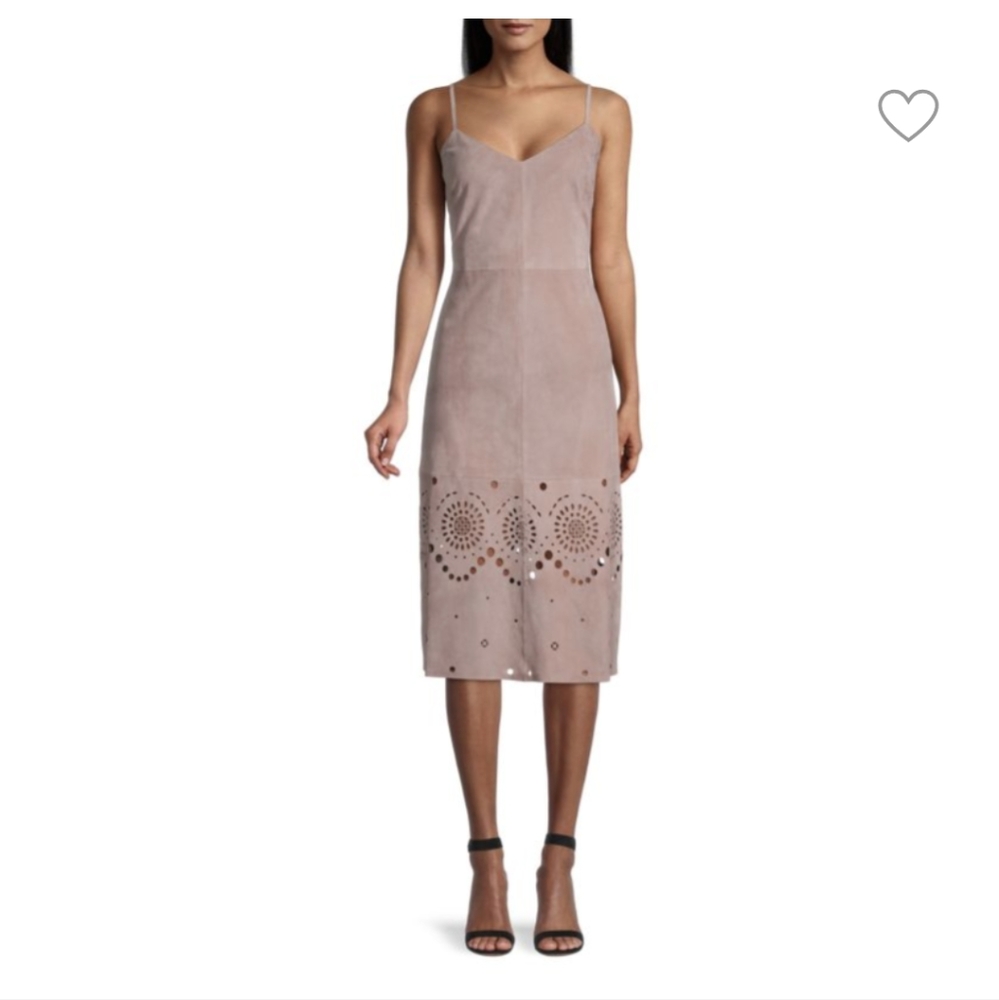 REBECCA TAYLOR Laser Cut Suede Dress
